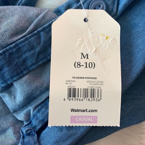 FADED GLORY DEMIN SHIRT SIZE MEDIUM - Picture 10 of 10